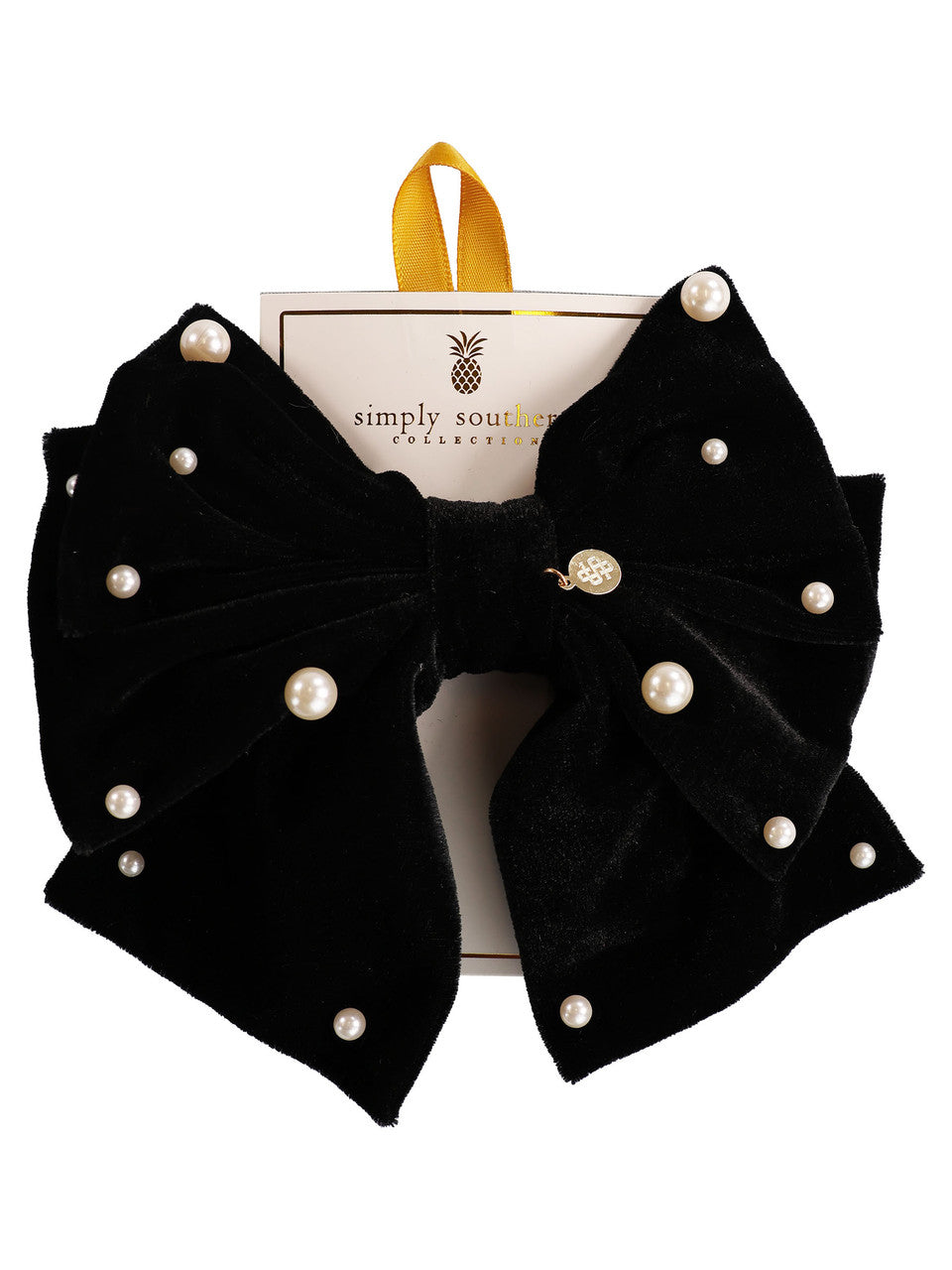 FINAL SALE - Simply Southern - Pearl Bow - Black