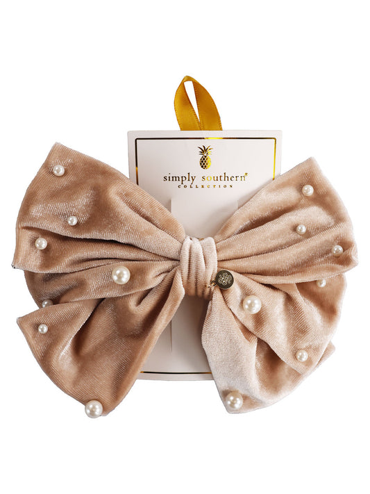 FINAL SALE - Simply Southern - Pearl Bow - Cream