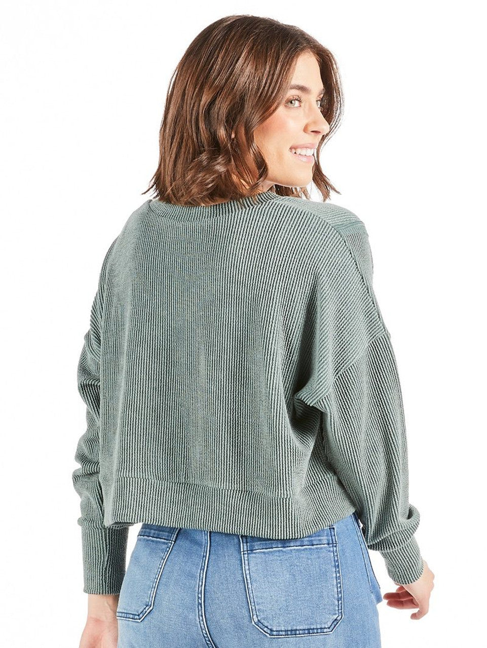 Simply Southern - Corded Knit Sweater - Jade