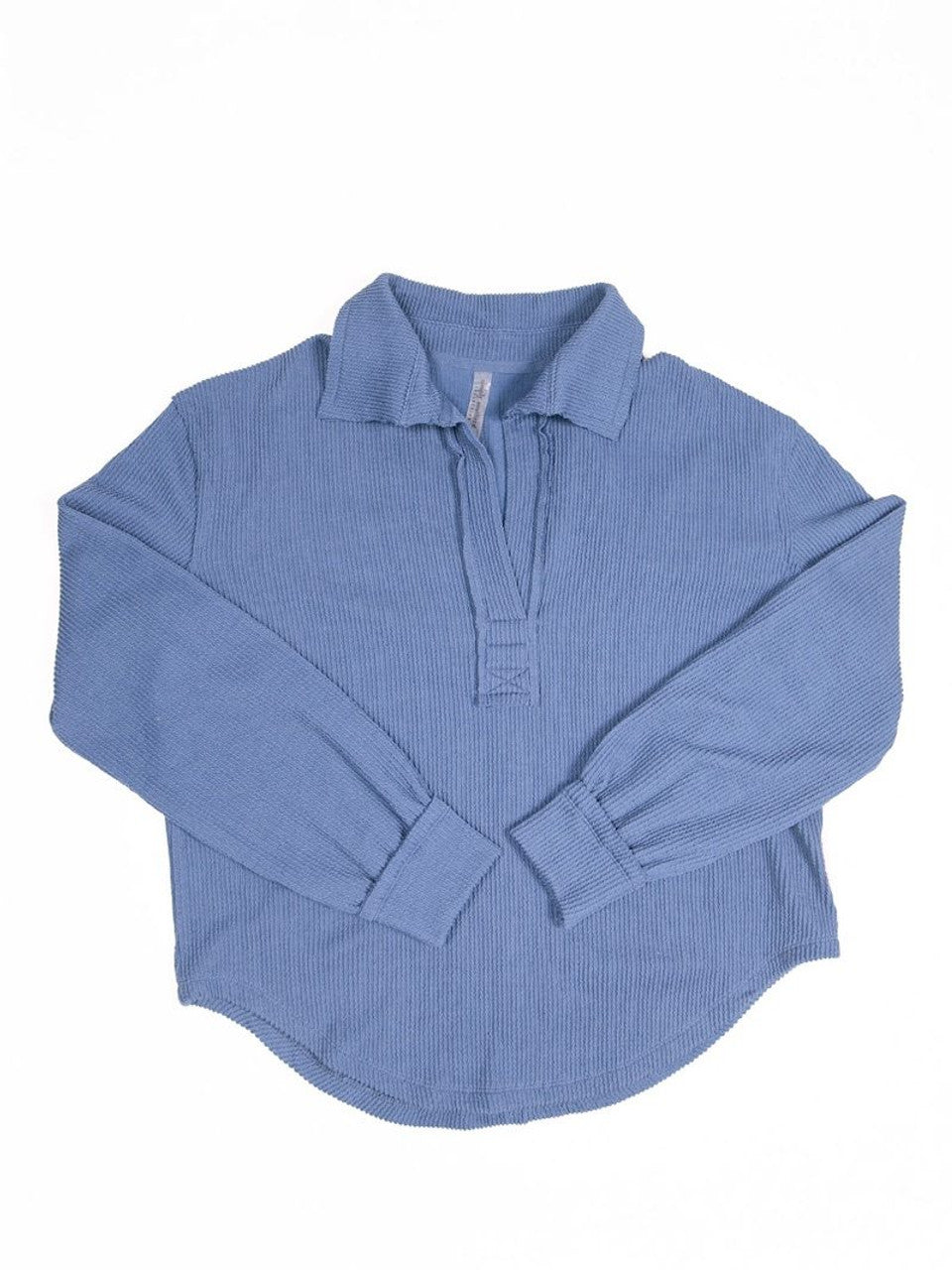 Simply Southern - Collared Knit Top - Dark Blue - 2025