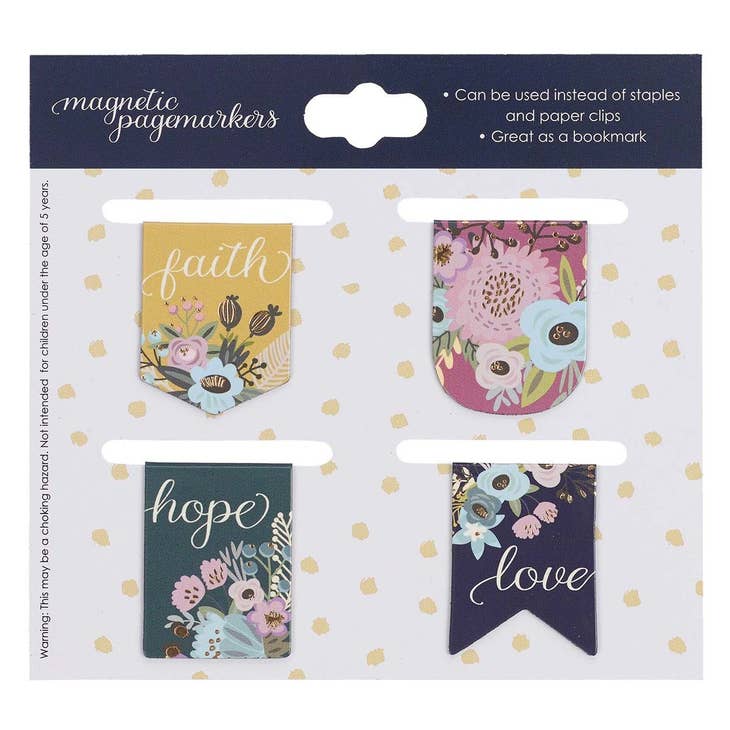 Faith Hope Love Petite Die-Cut Magnetic Bookmark Set