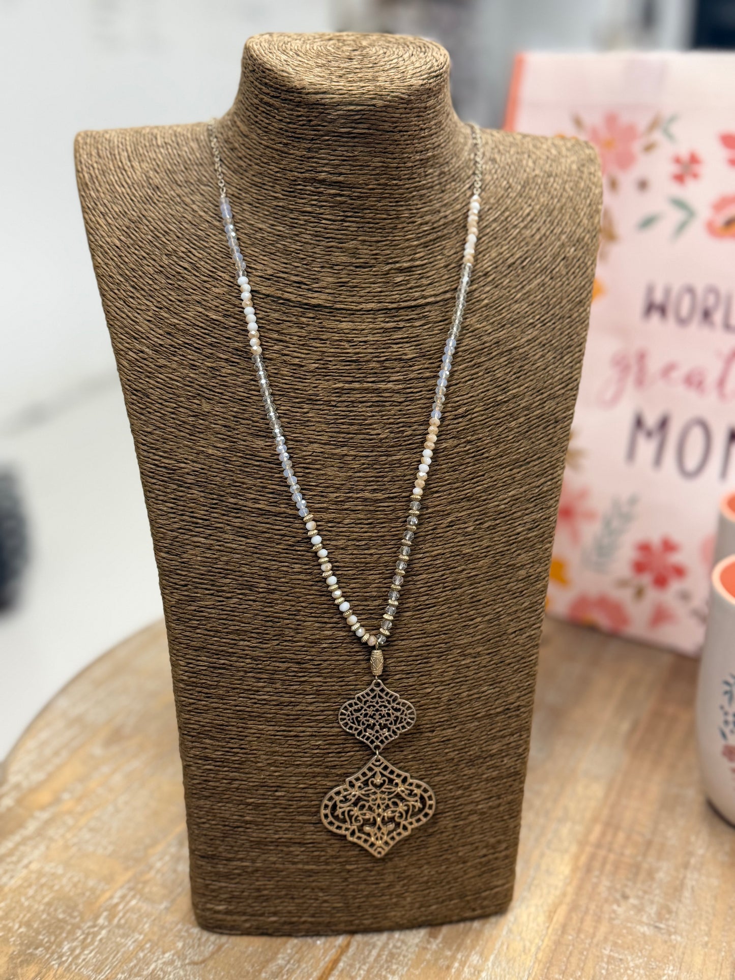 The Harmony Necklace - Gold/Ivory Mix