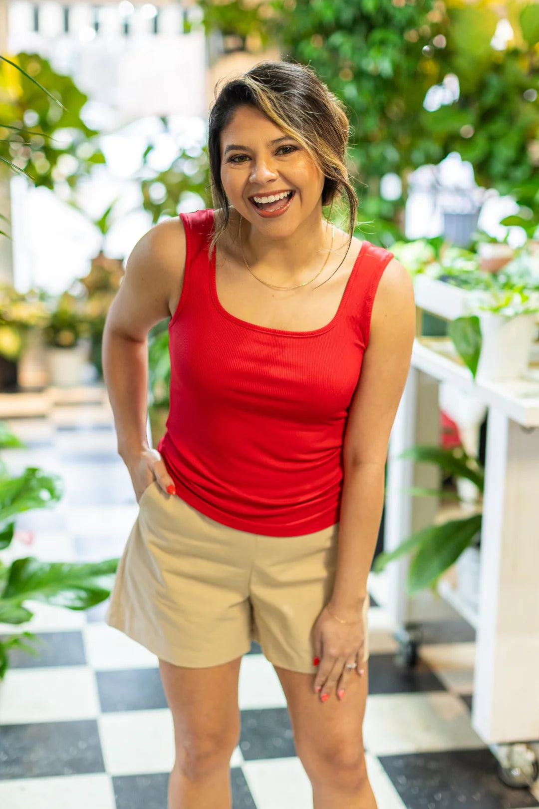 FINAL SALE - The Bella Ribbed Tank Top - Red