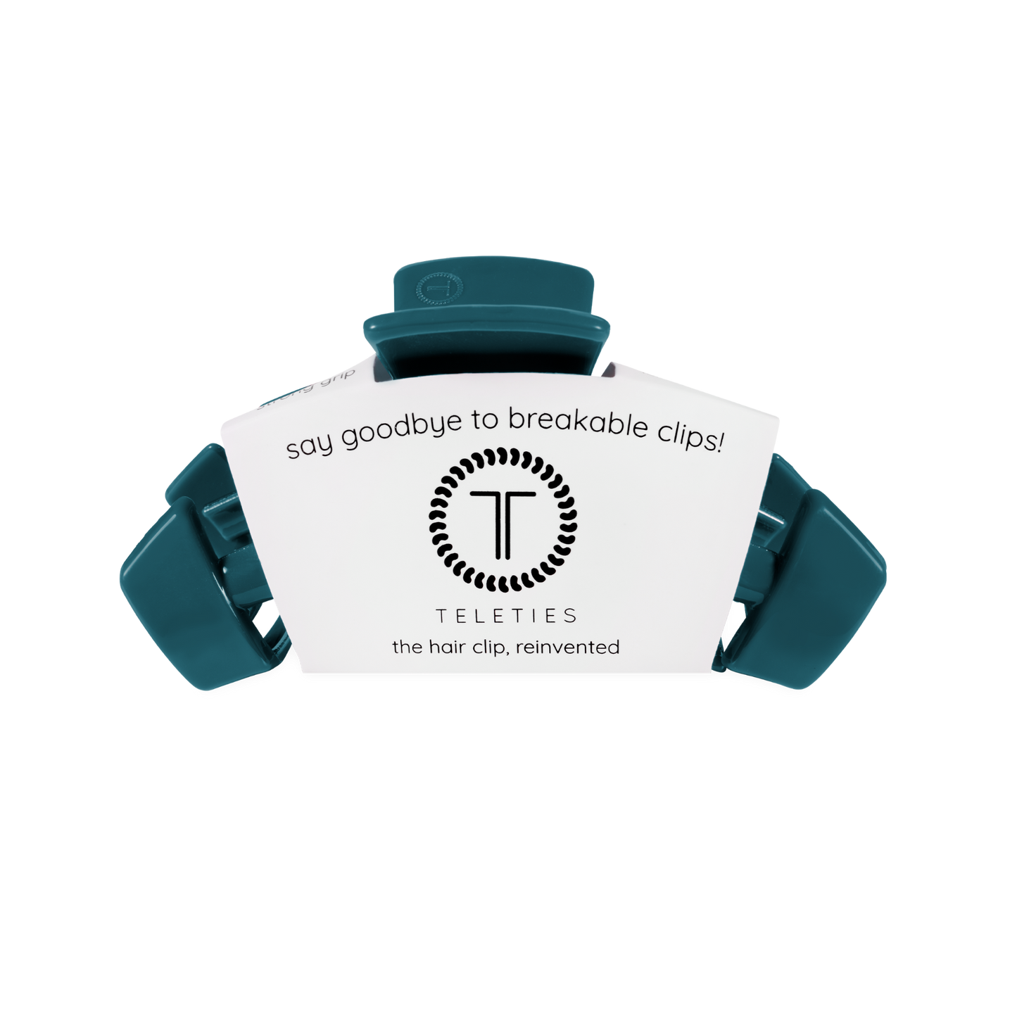 TELETIES - Classic Medium Claw Clip - Teal With It