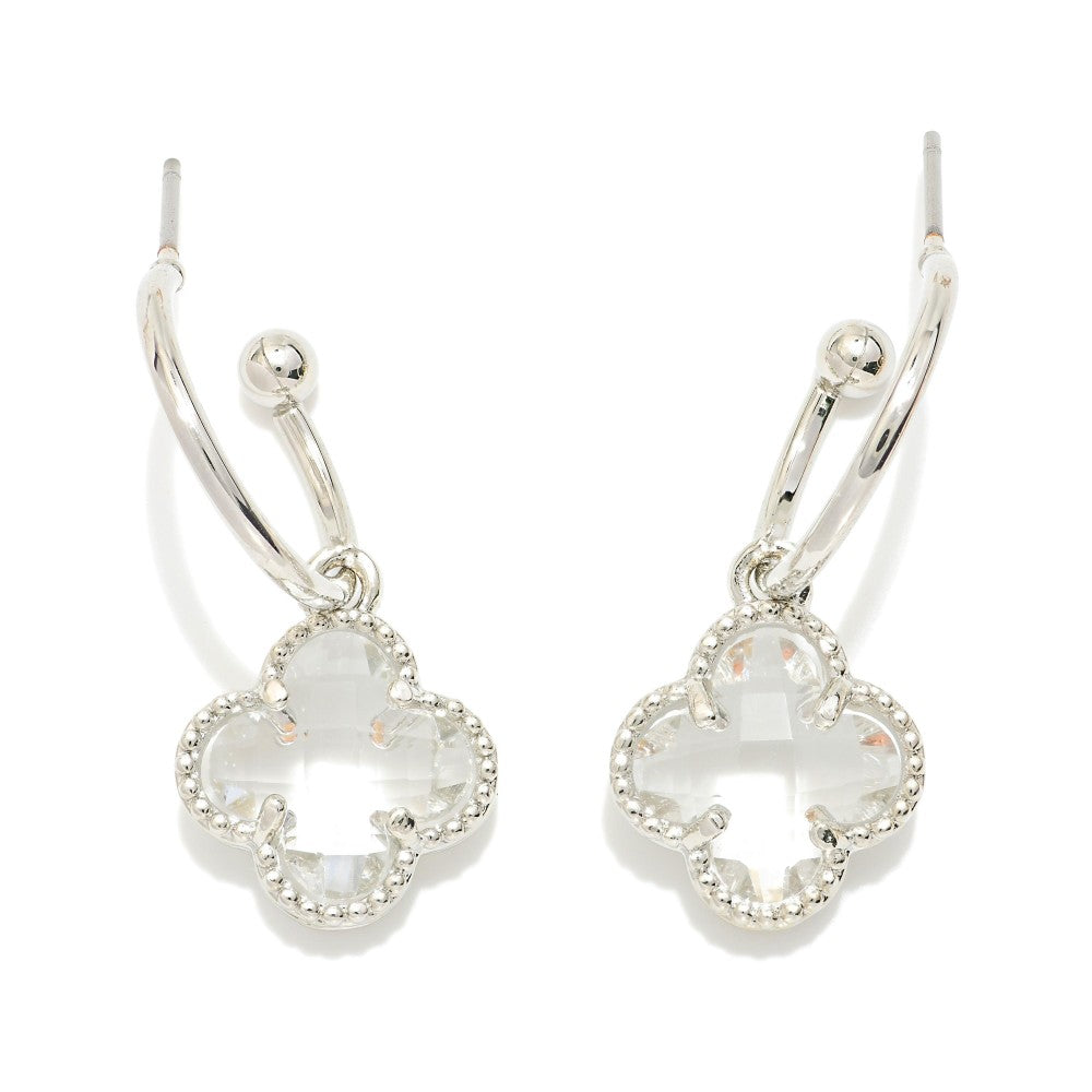 The Cecilia Earrings - Silver/Clear