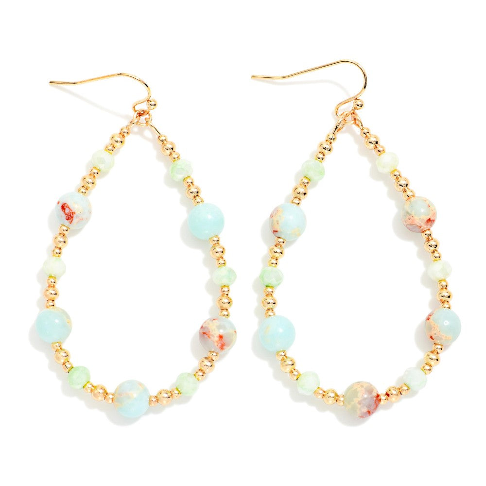 The June Earrings - Aqua