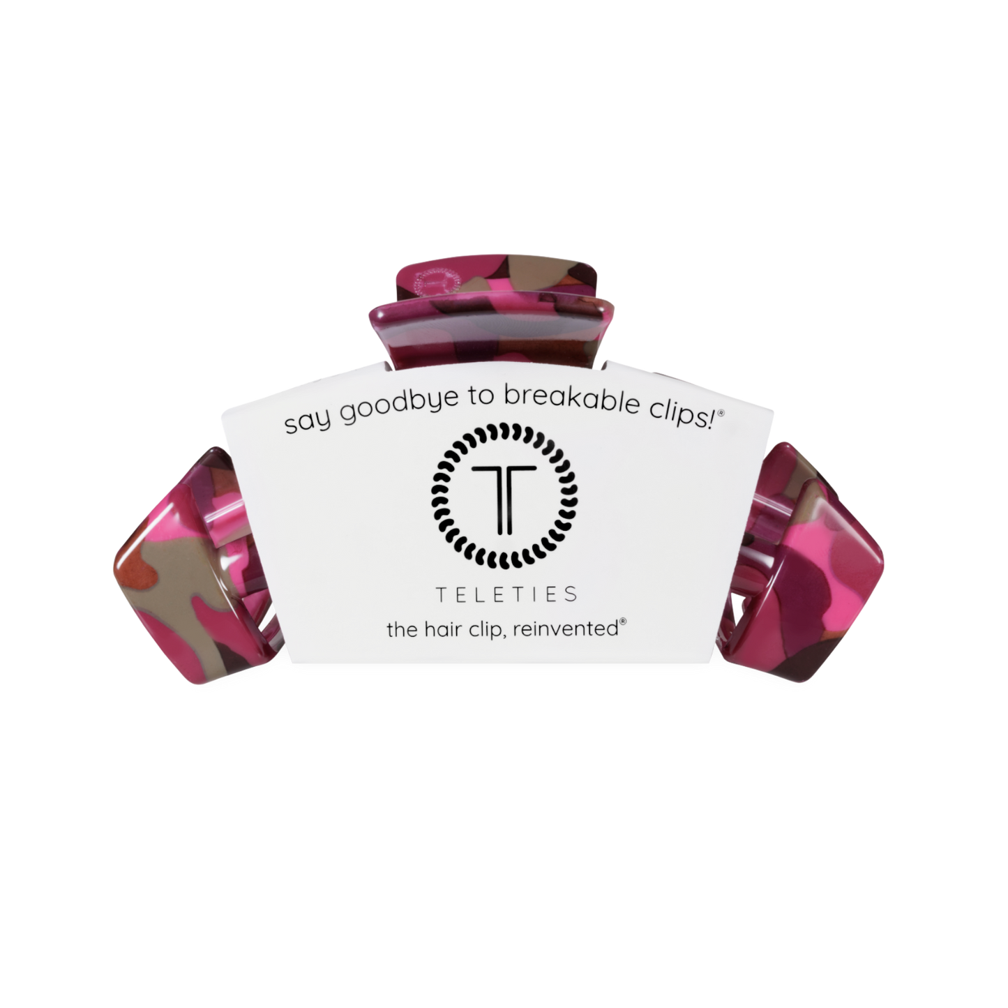 TELETIES - Classic Medium Claw Clip - Garden Glam