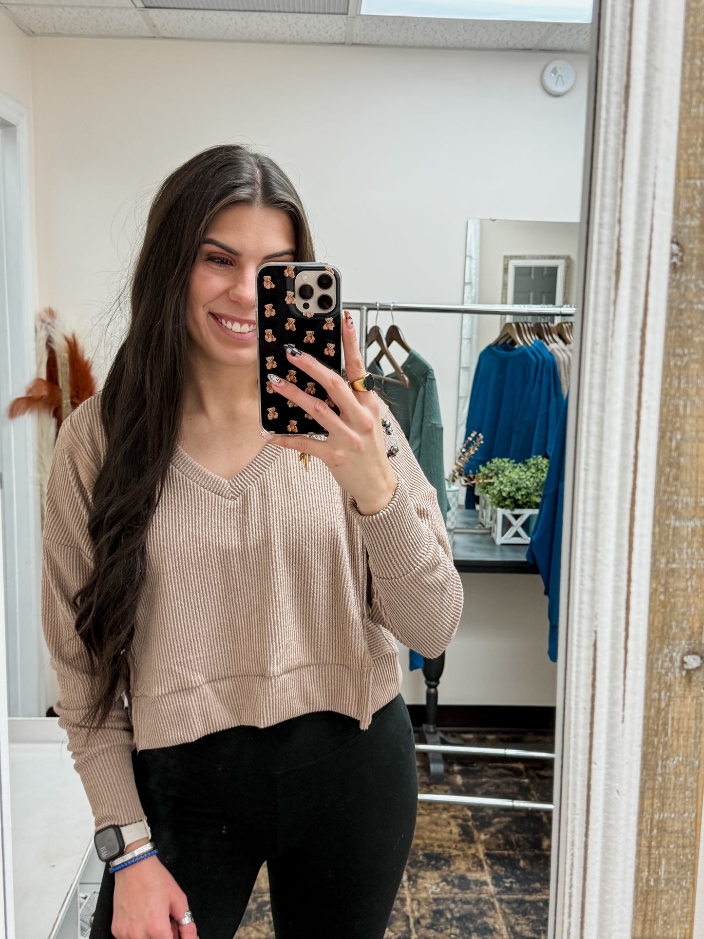 Simply Southern - Corded Knit Sweater - Umber