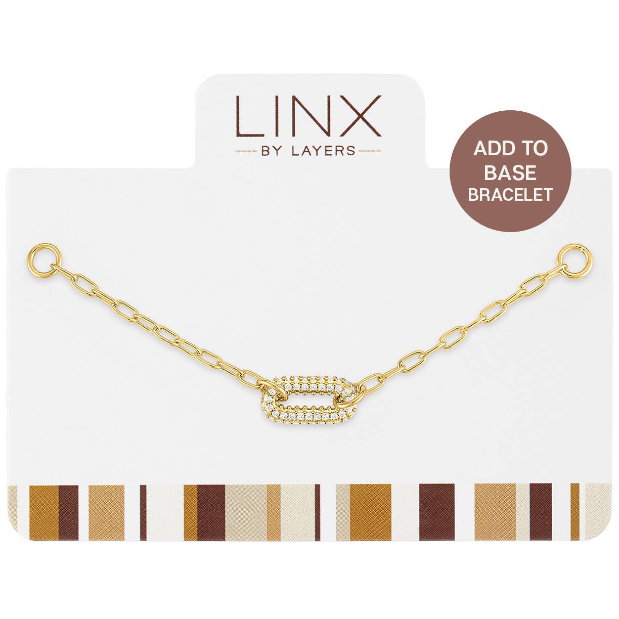 LINX - Add On - Gold Cz Link Paperclip