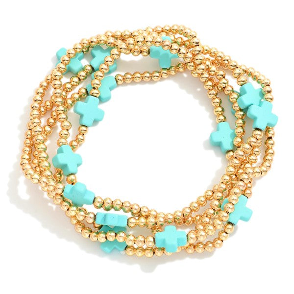 The Torrie Bracelet Stack - Turquoise