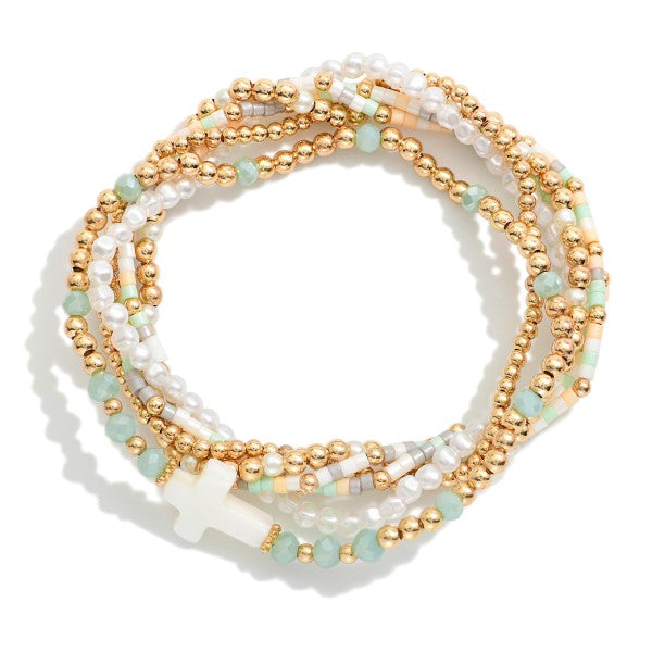 The Kaelie Bracelet Stack - Mint