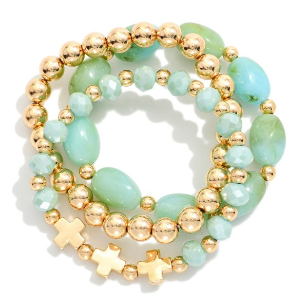 The Mara Bracelet Stack - Mint