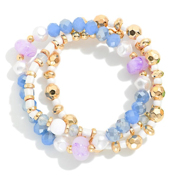The Jaya Bracelet Stack - Blue