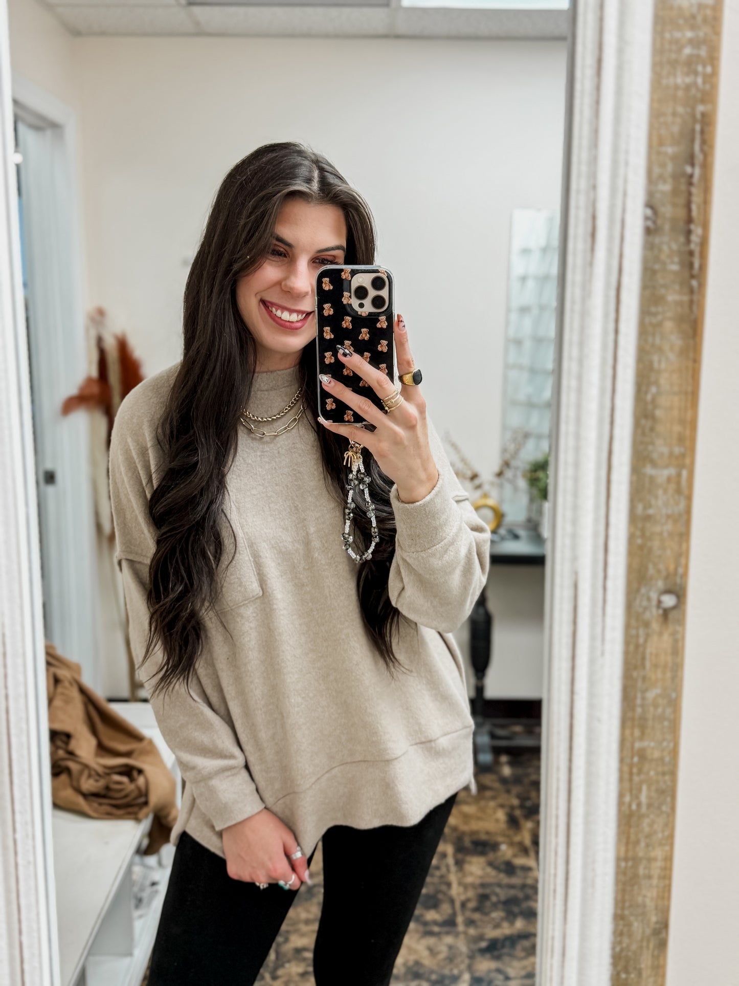 CURVY - The Tangee Melange Sweater - Ash Mocha