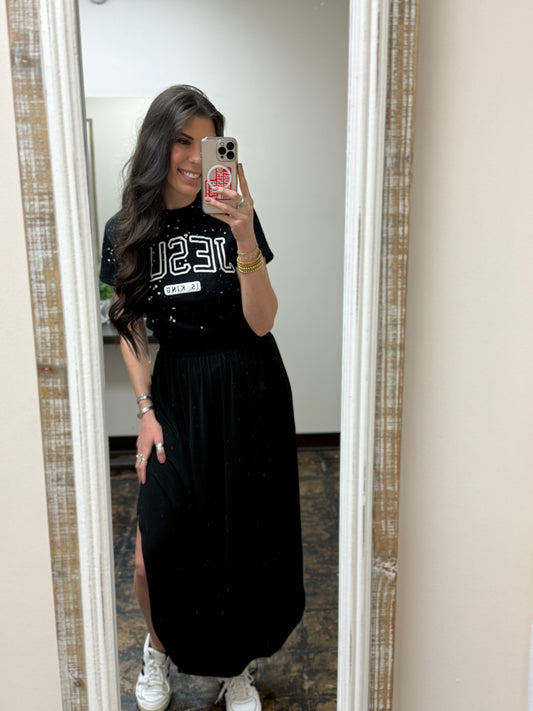 The Amara Maxi Skirt - Black