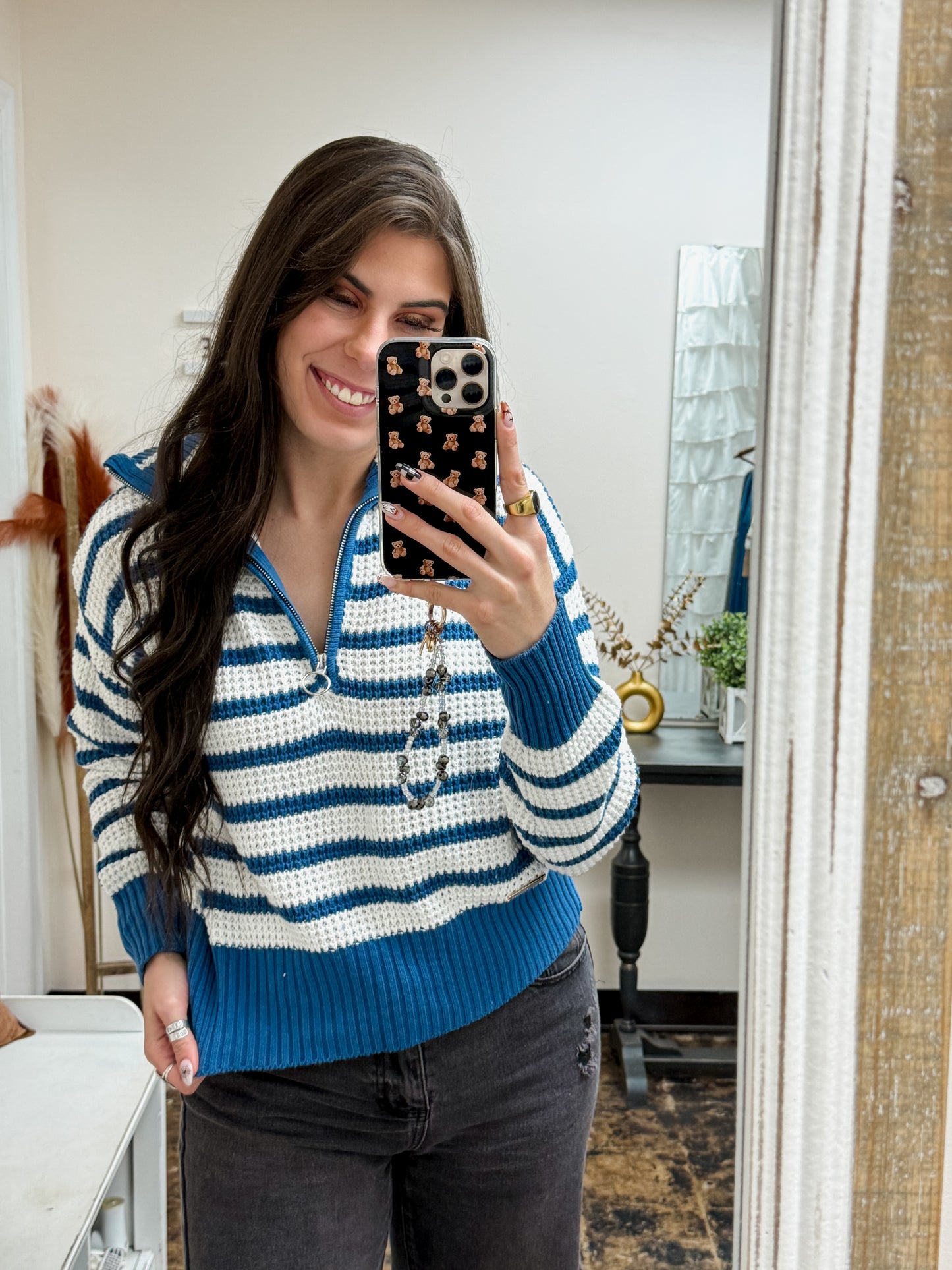 Simply Southern - Iris Sweater - Dark Blue - 2025