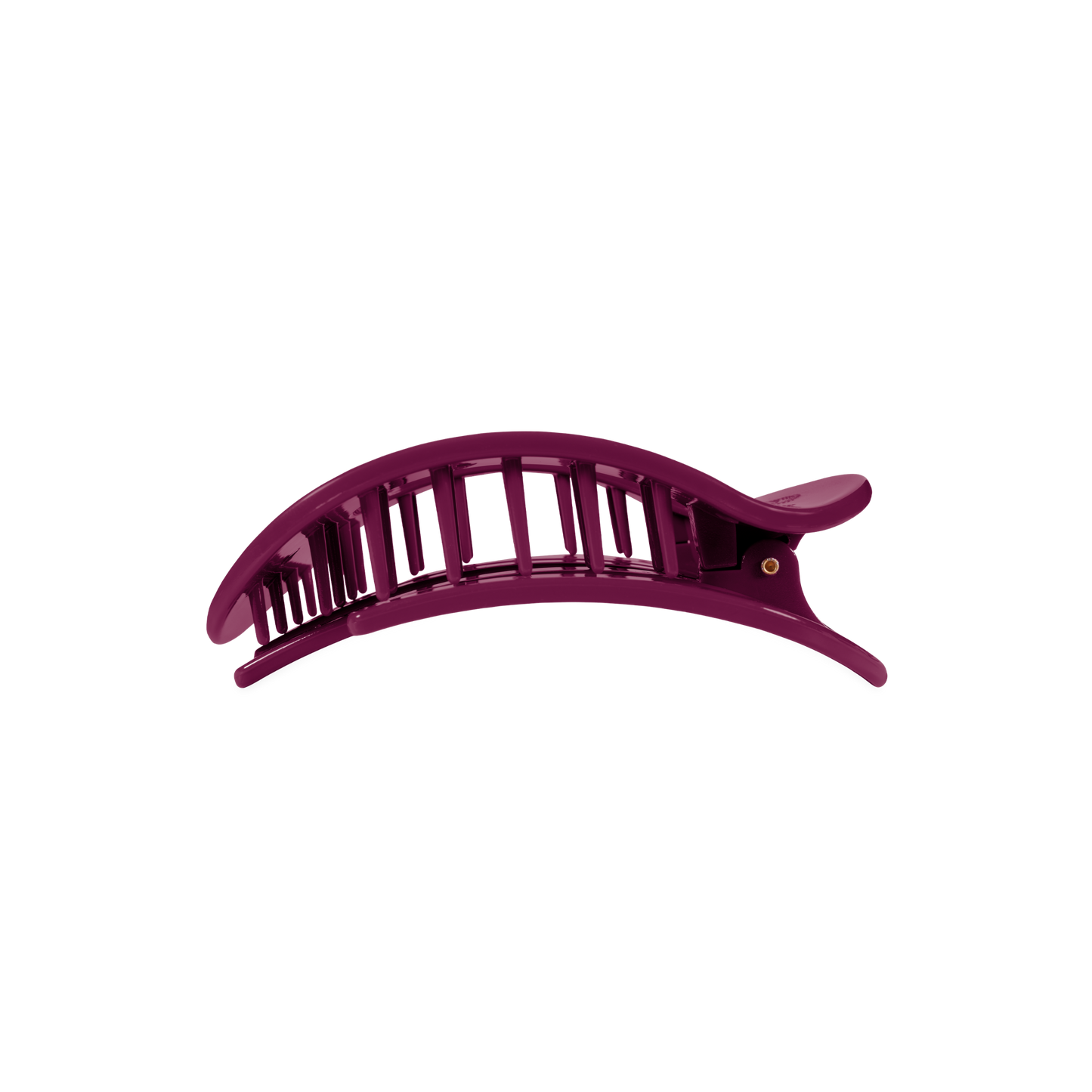 TELETIES - Medium Flat Round Hair Clip - Mulberry
