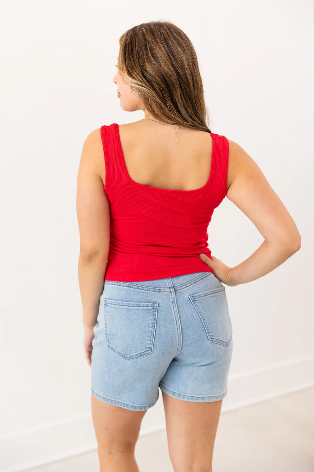 FINAL SALE - The Bella Ribbed Tank Top - Red