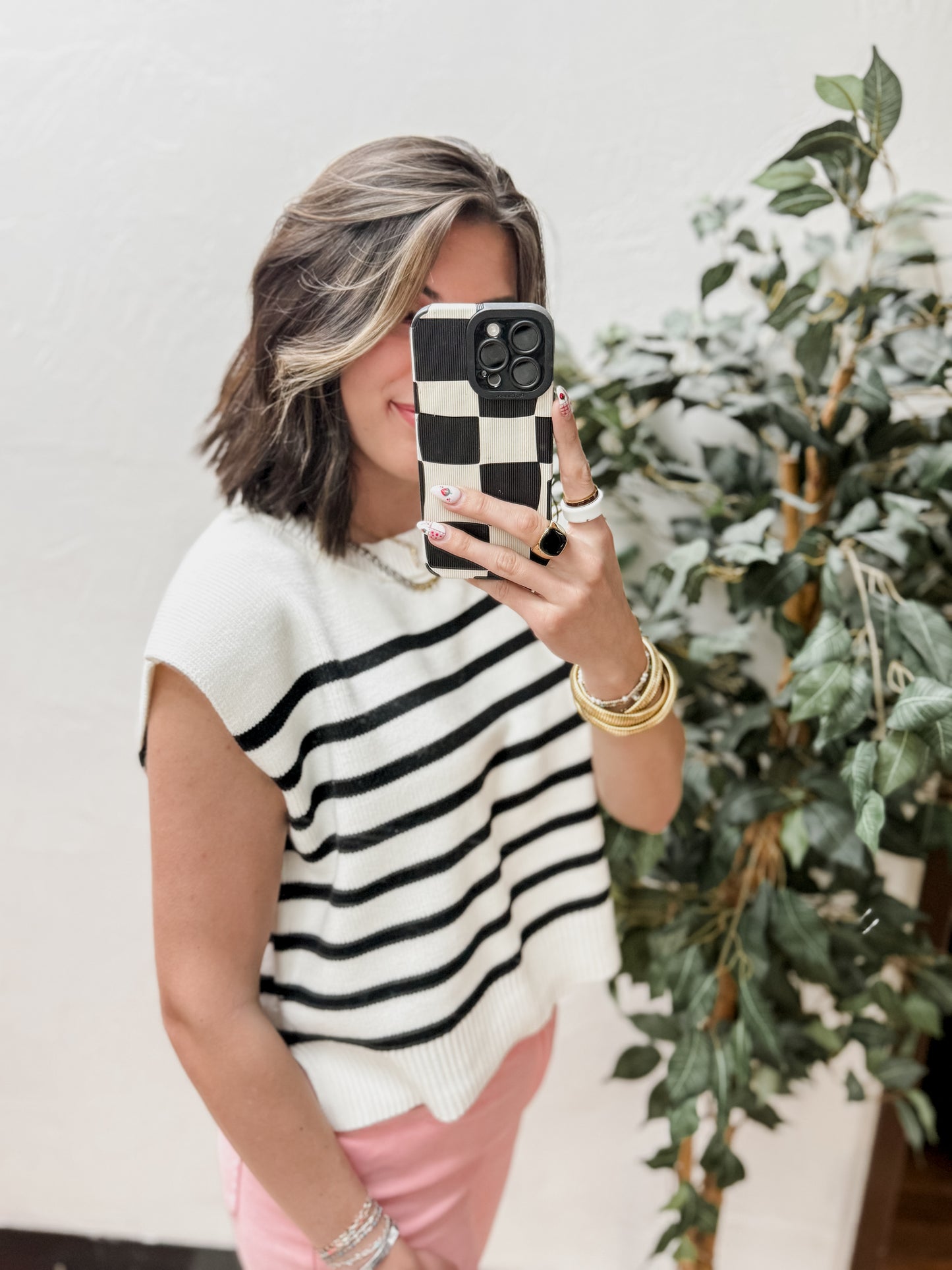 The Jennie Oversized Stripe Sweater - Black