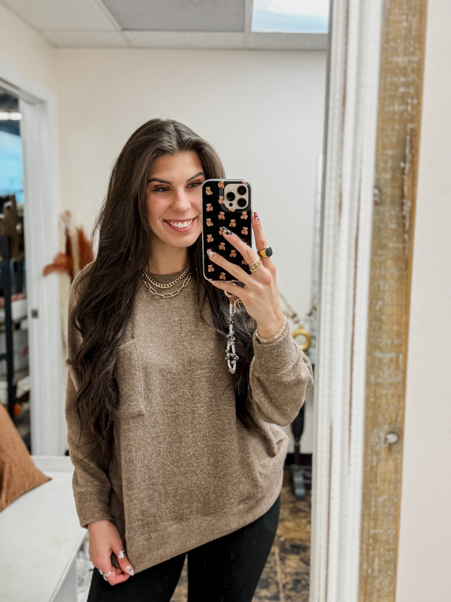 The Tangee Melange Sweater - Mocha