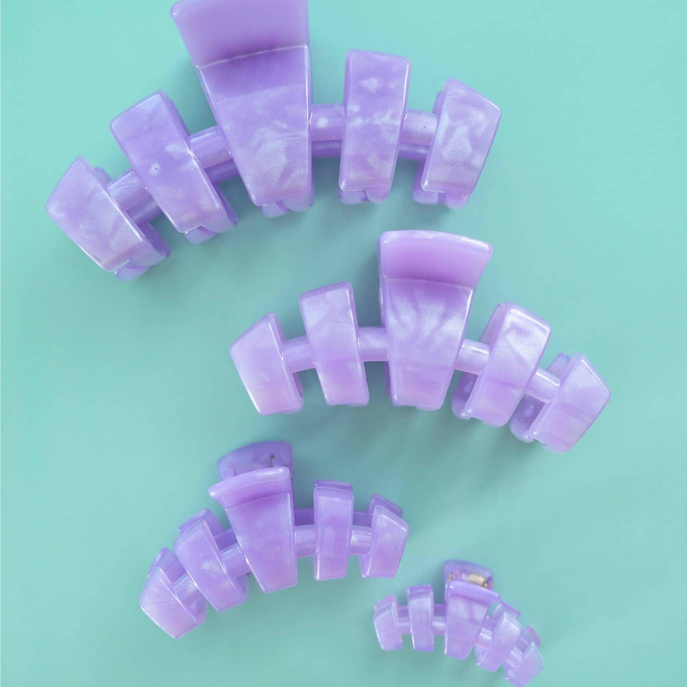 TELETIES - Classic Medium Hair Clip - Lavender Mist