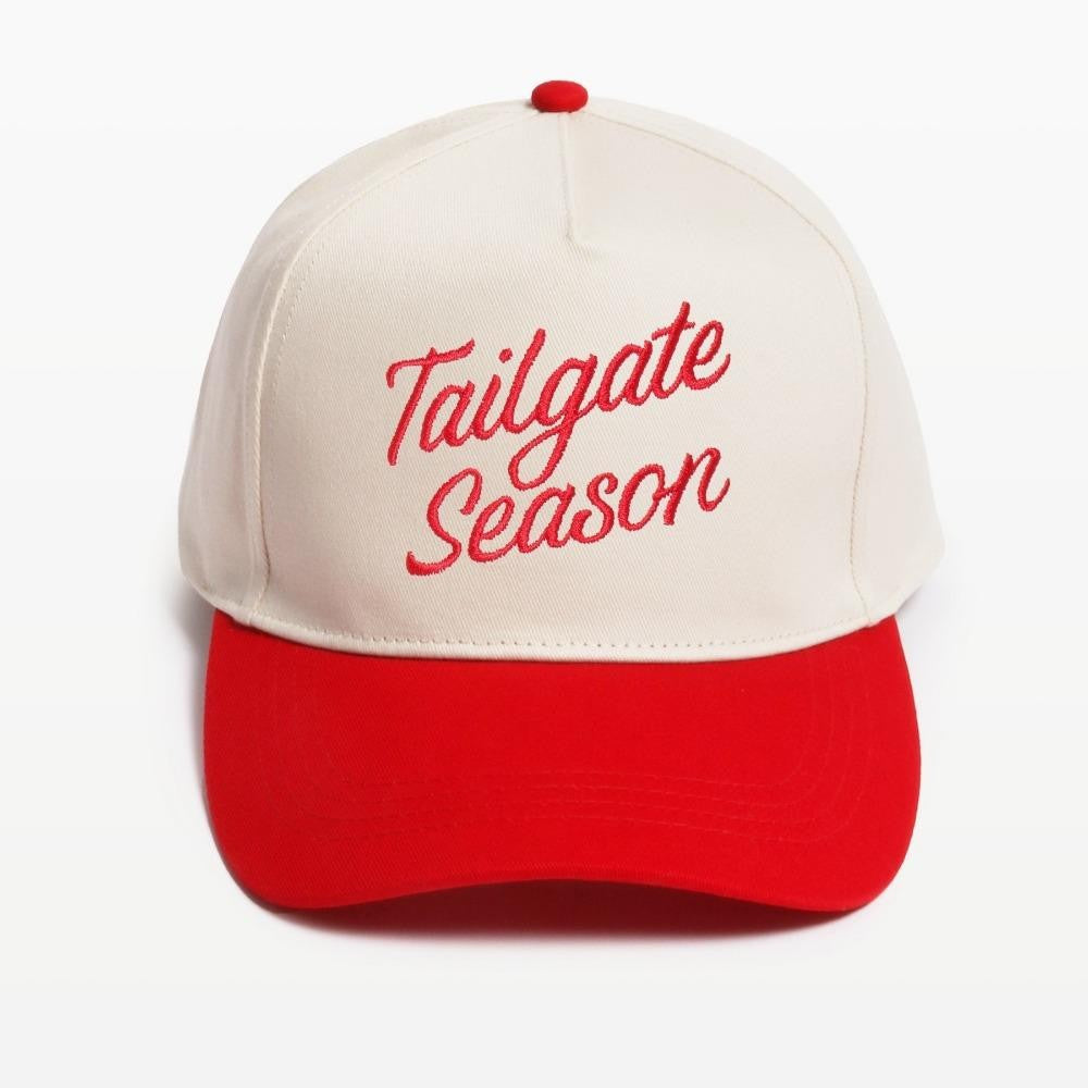The Tailgate Season Embroidered Hat - Red