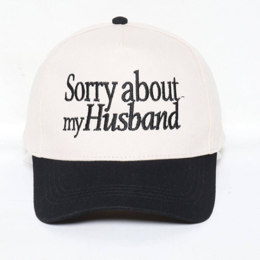 The Sorry About My Husband Hat - Black