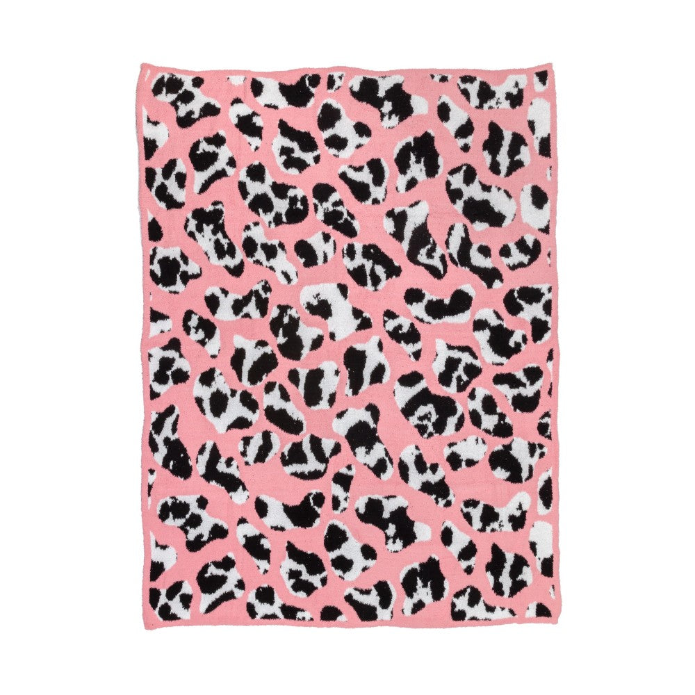 The Super Soft Brushed Poly Blanket - Pink Cow