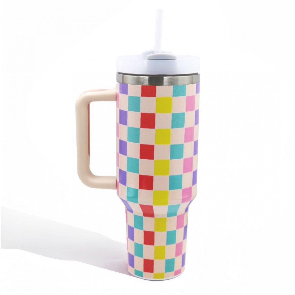 The Stanleigh 40oz Tumbler Cup - Pastel Checkered