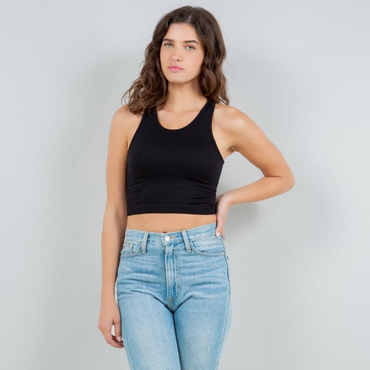 The Carlie Cropped Brami - Black