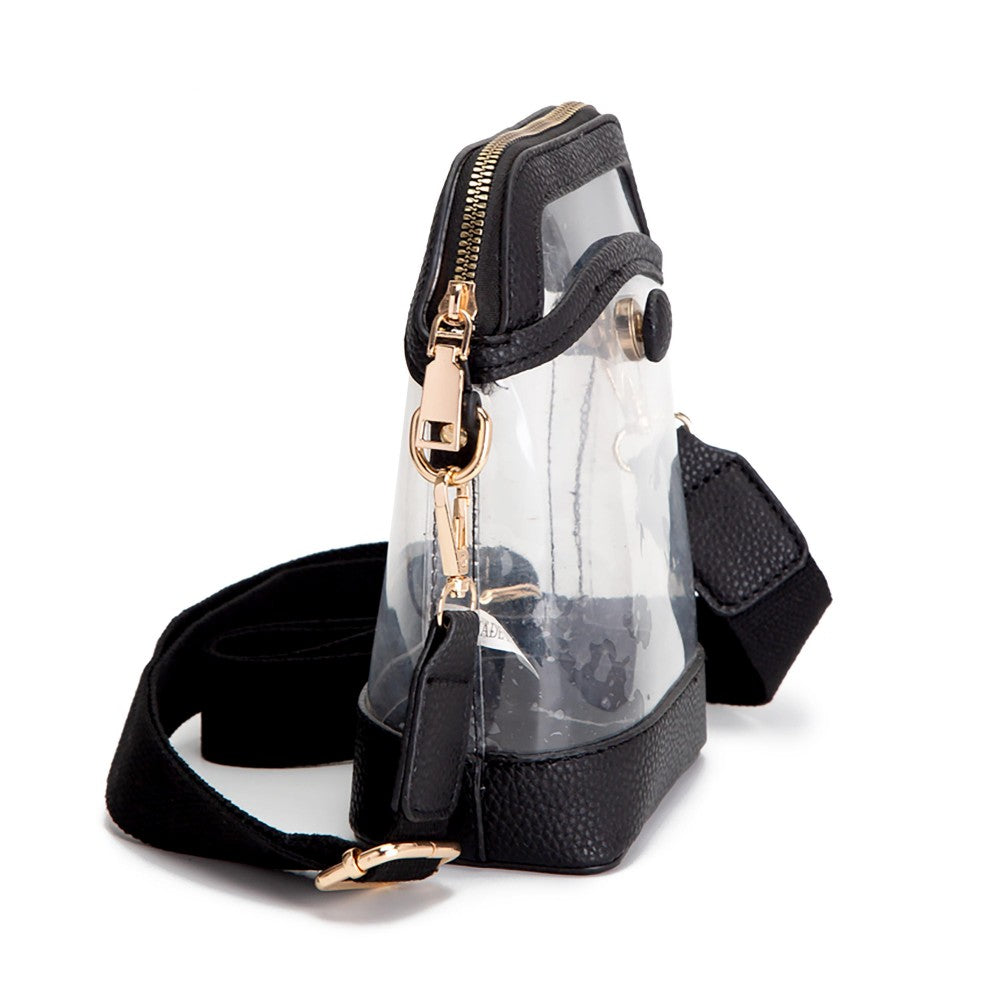 The Mara Clear Crossbody Bag - Navy