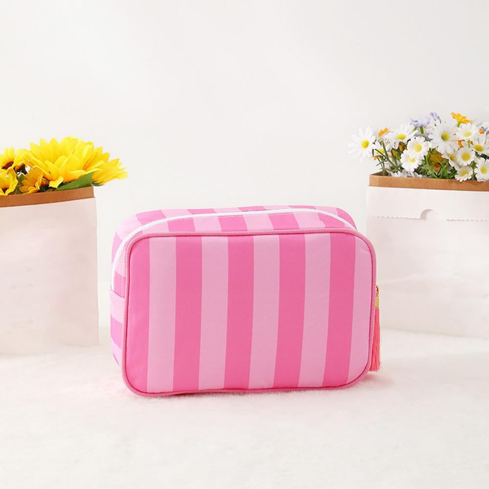The Preston Striped Pouch - Pink