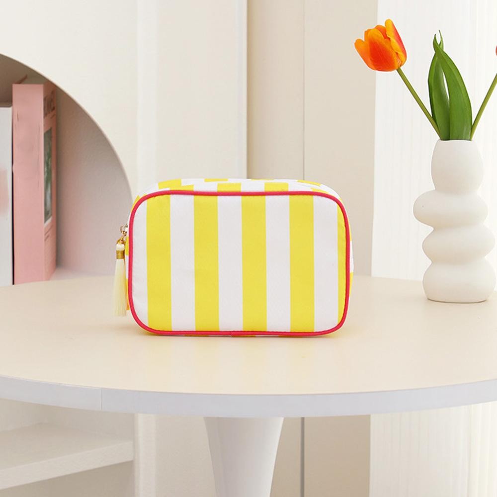 The Preston Striped Pouch - Yellow