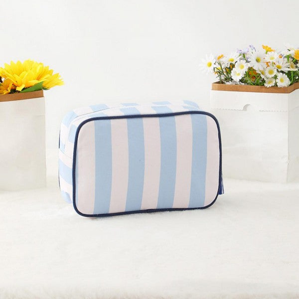 The Preston Striped Pouch - Blue