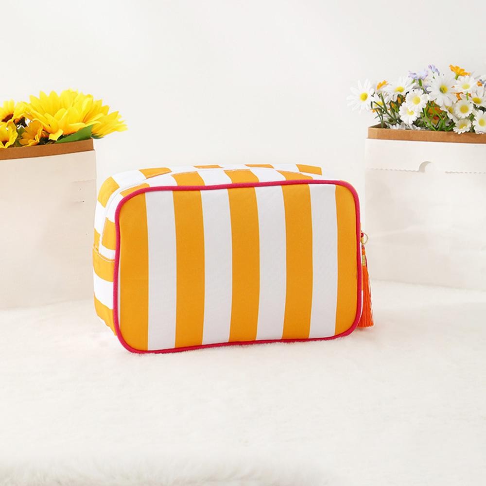 The Preston Striped Pouch - Orange