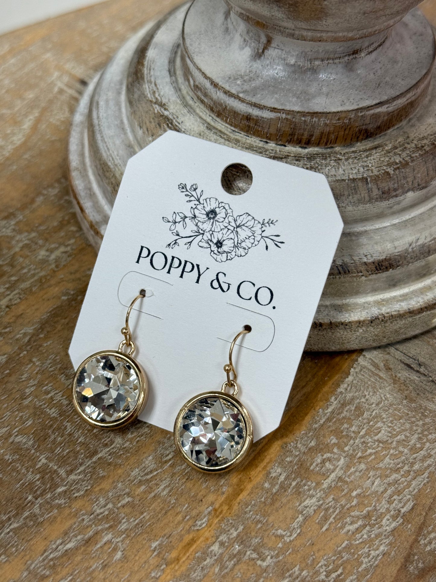 The Roselyn Earrings - Gold/Crystal