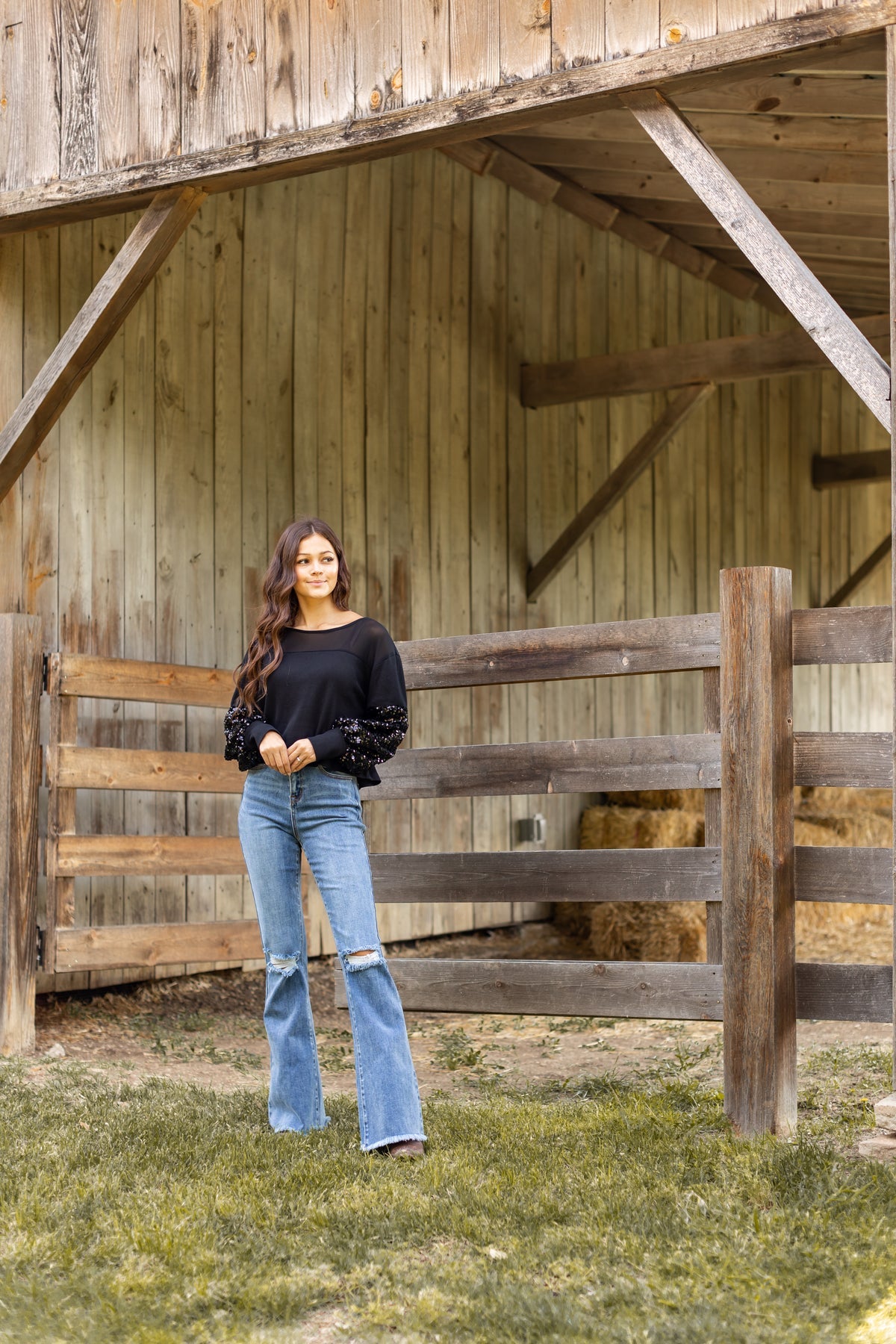 FINAL SALE - The Holiday Glam Top - Black
