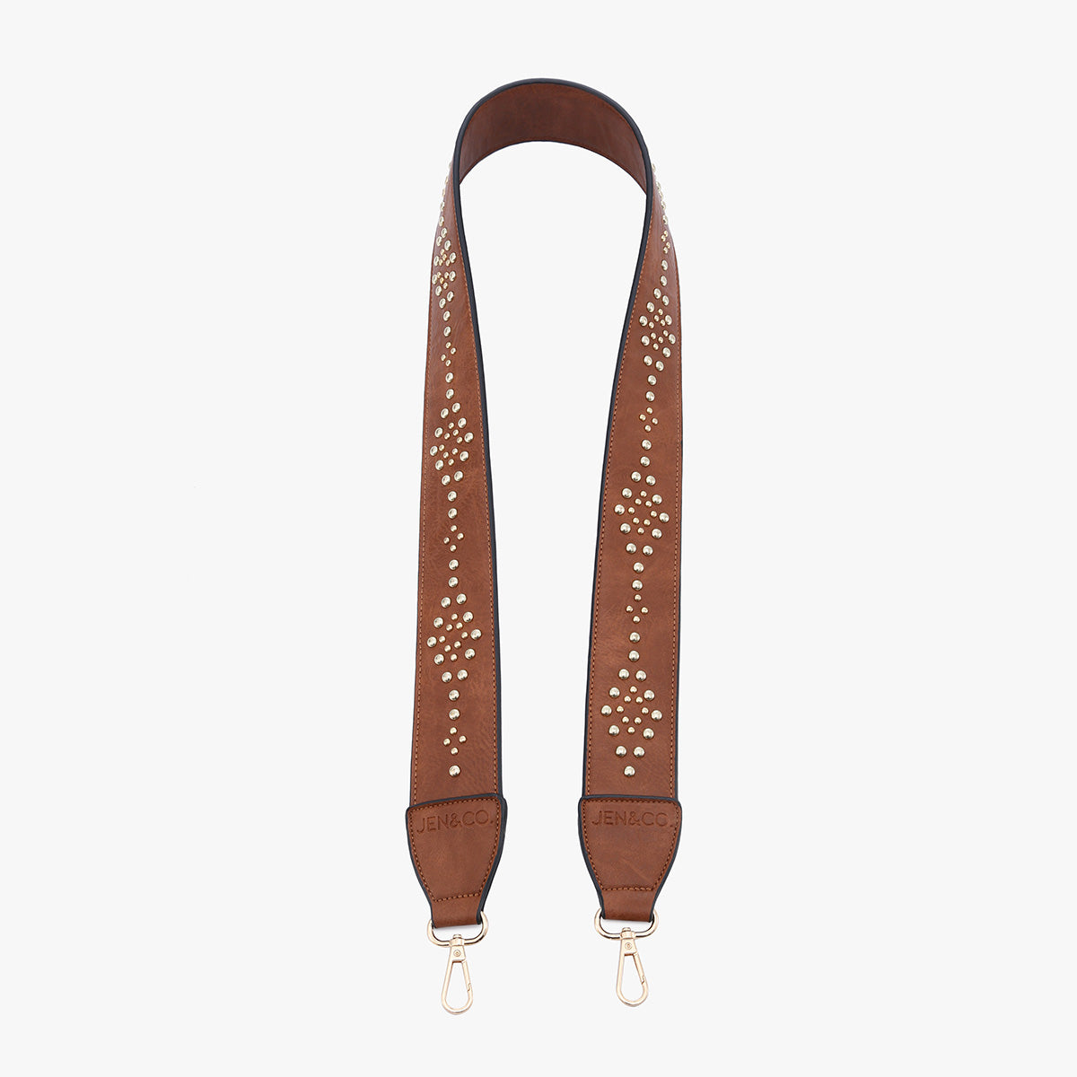 The Jaci Studded Guitar Bag Strap - Brown