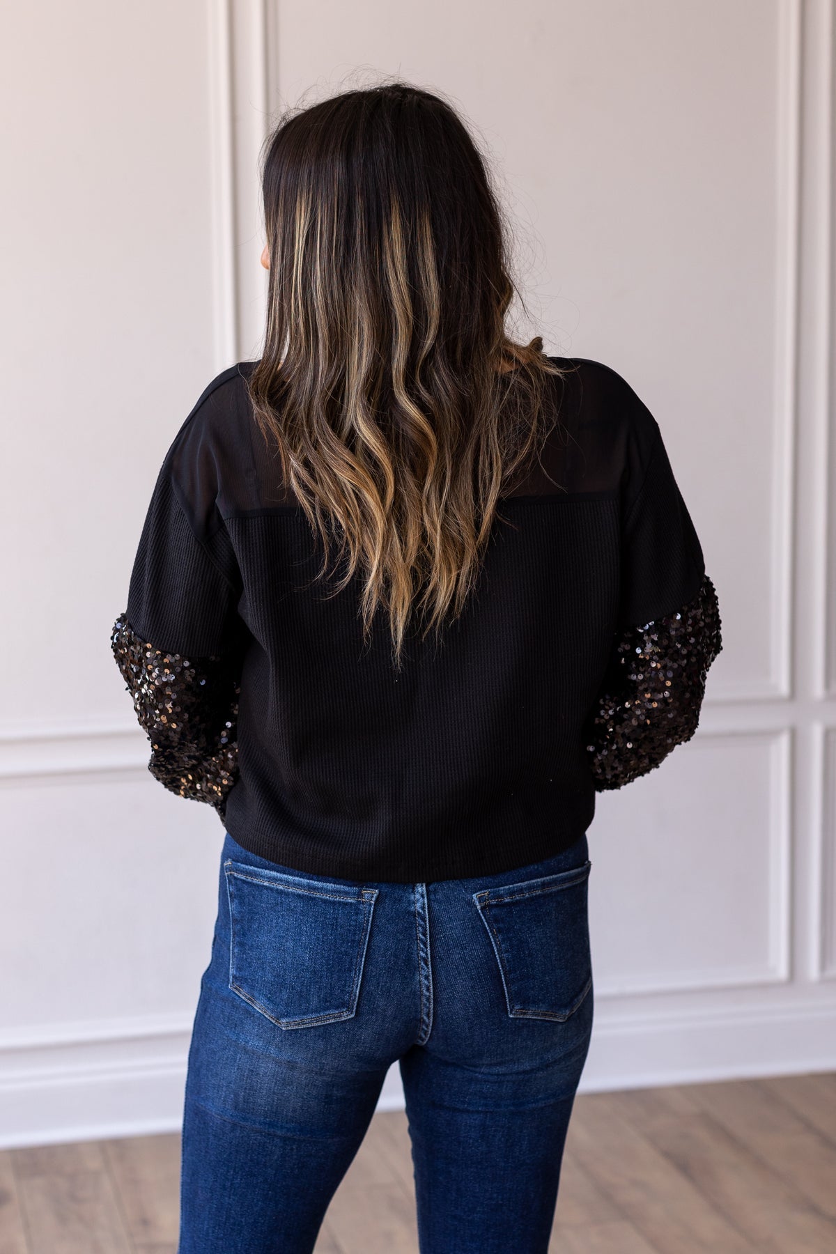 FINAL SALE - The Holiday Glam Top - Black