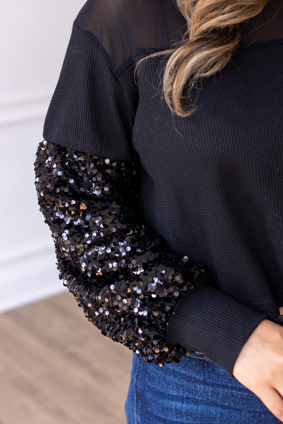 FINAL SALE - The Holiday Glam Top - Black