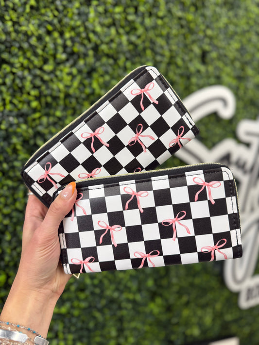 The Checkered Bow Wallet