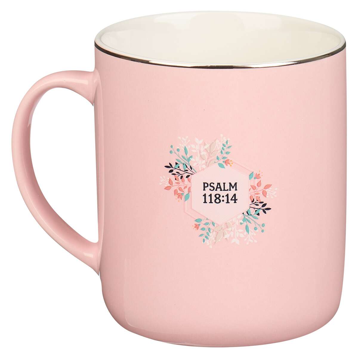 The Lord Is My Strength and My Song Pink Coffee Mug