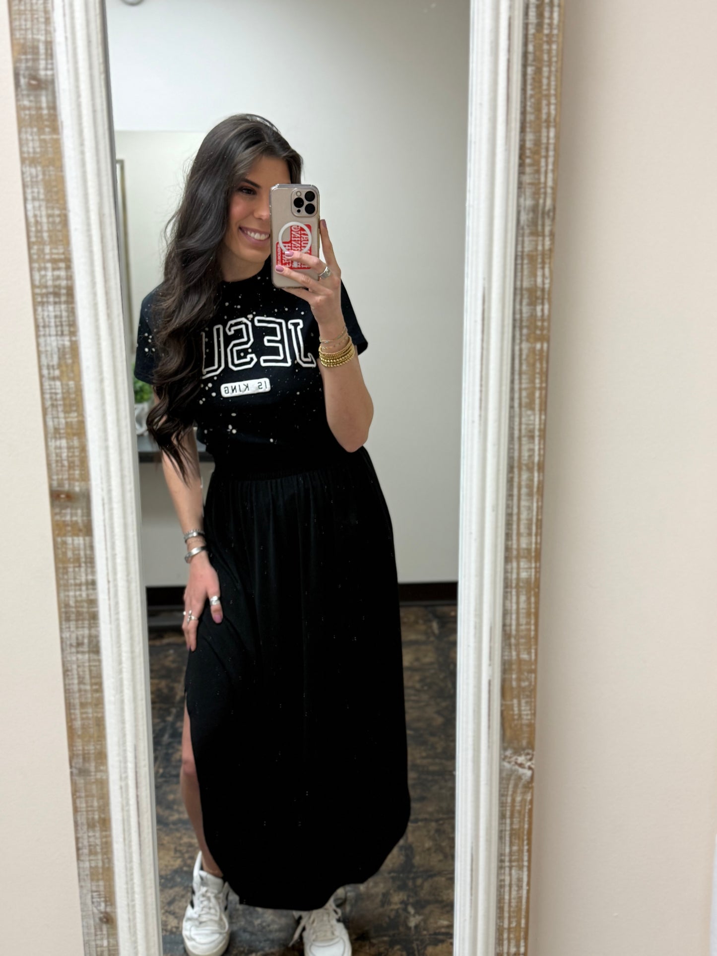 The Amara Maxi Skirt - Black - CURVY