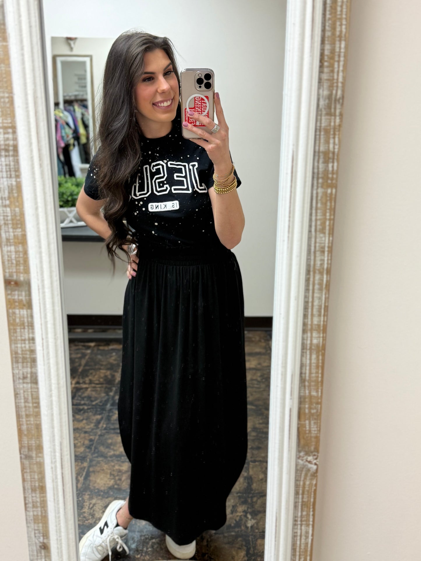 The Amara Maxi Skirt - Black - CURVY