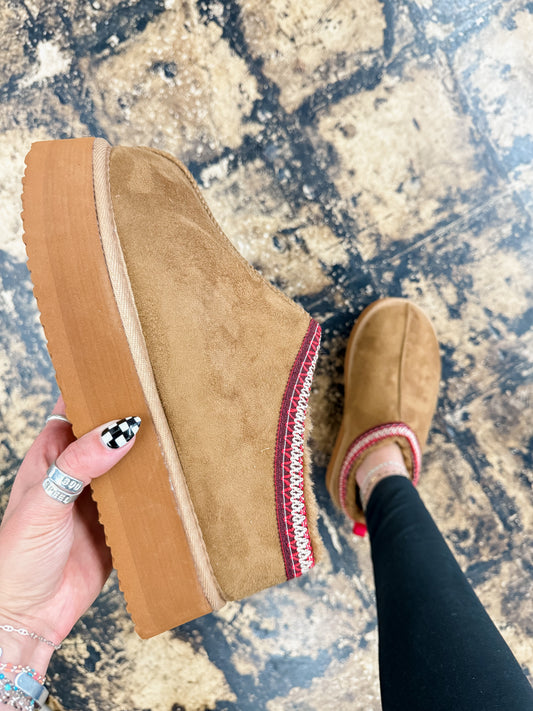 Simply Southern - Platform Slippers - Brown - 2025