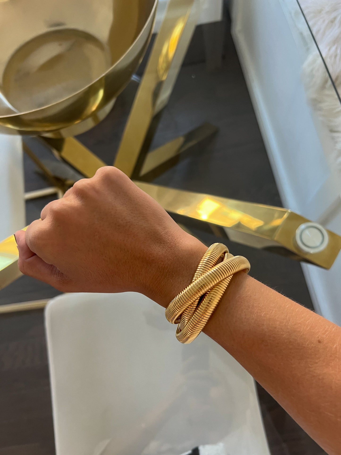CHANSUTTPEARLS - The Triple Emma Bracelet - Gold