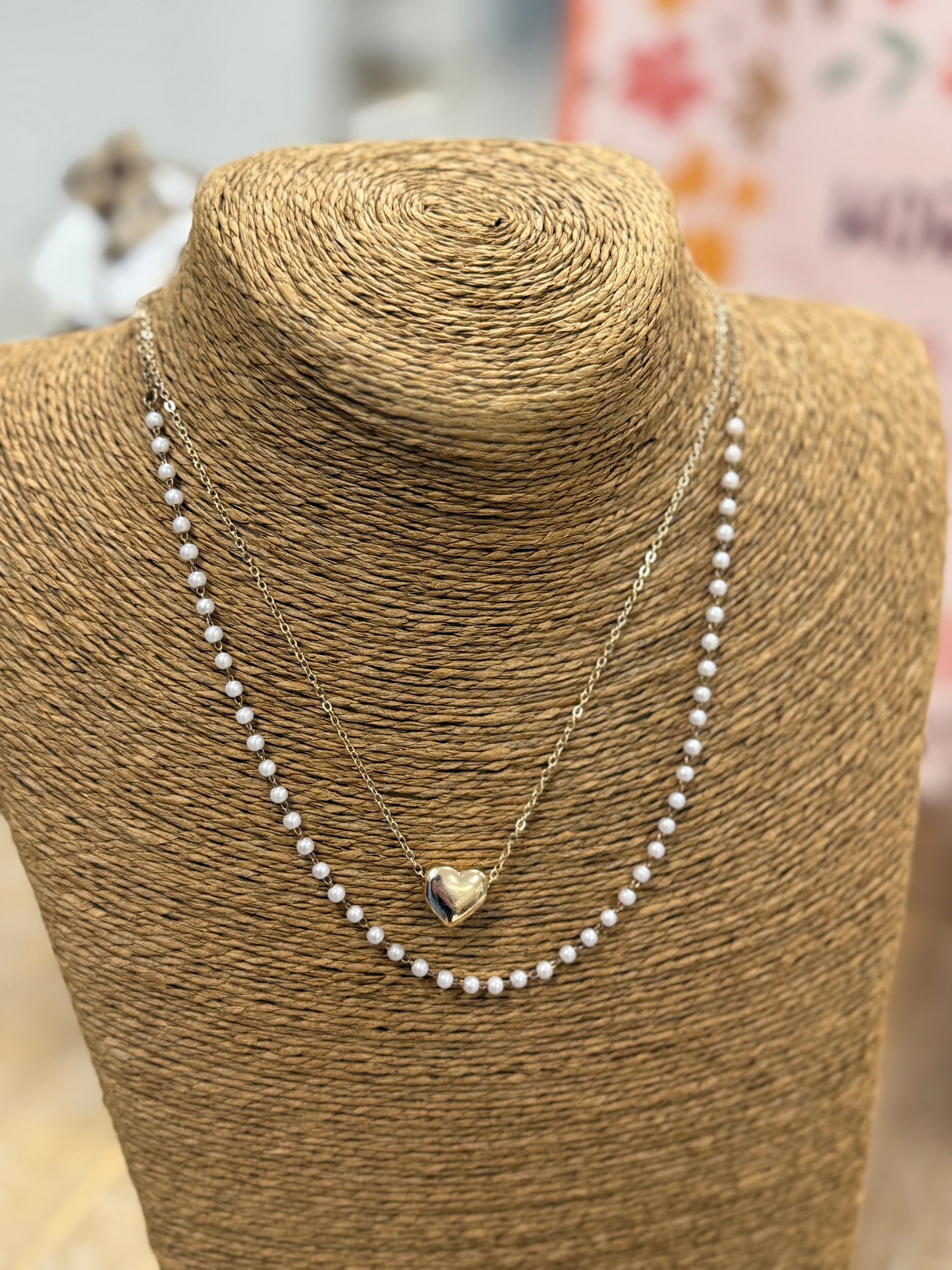 The Loryn Necklace - Gold/Pearl