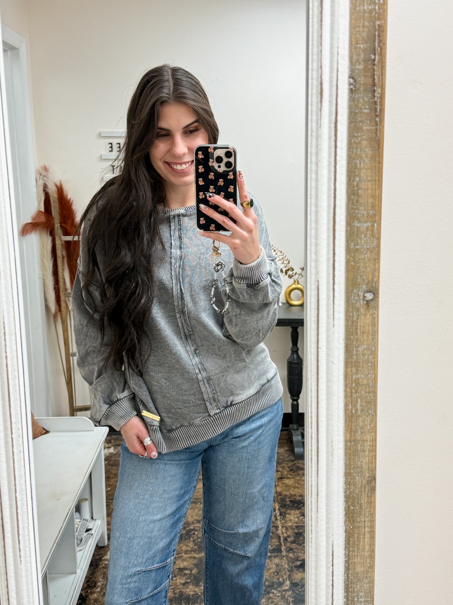 Simply Southern - Leona Pullover - Lead - 2025