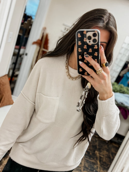 The Tangee Melange Sweater - Sand Beige