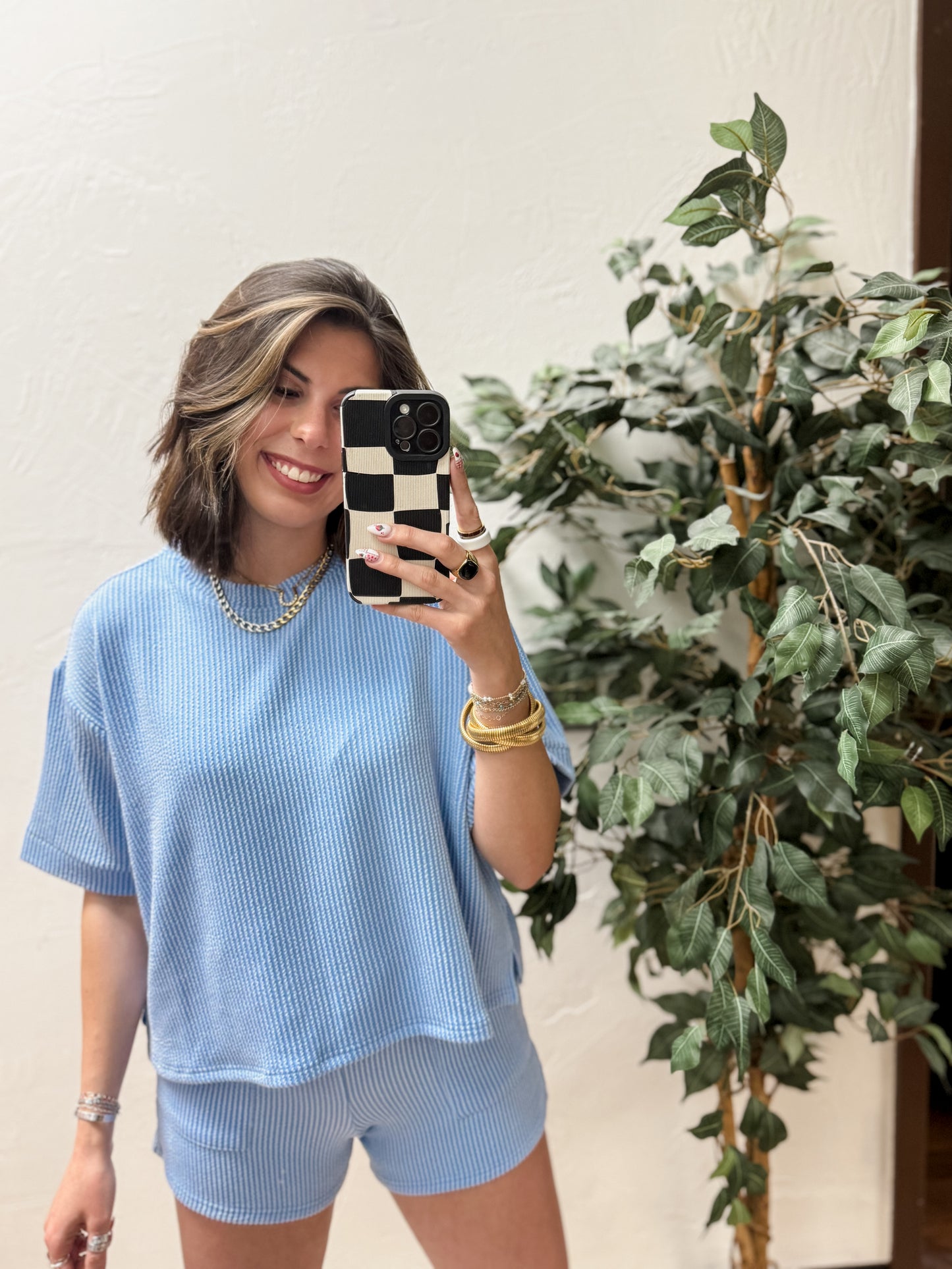 The Everleigh Corded Set - Cornflower Blue